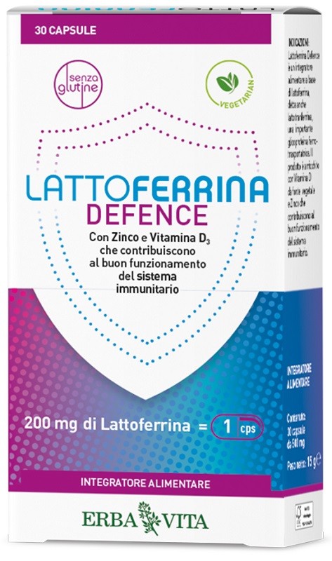 Erba Vita Lattoferrina defence integratore 30 capsule