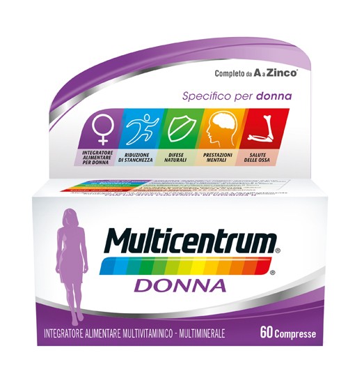 Glaxo Multicentrum donna 60 compresse integratore multivitaminico