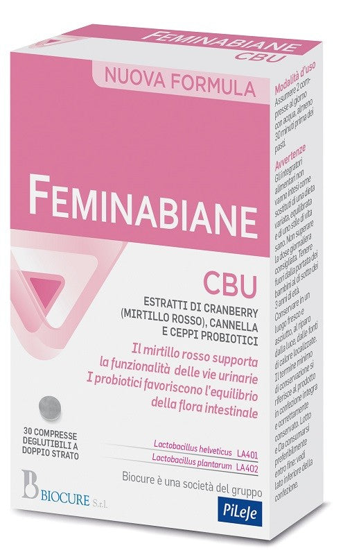 Biocure Feminabiane cbu 30 compresse integratore per le vie urinarie