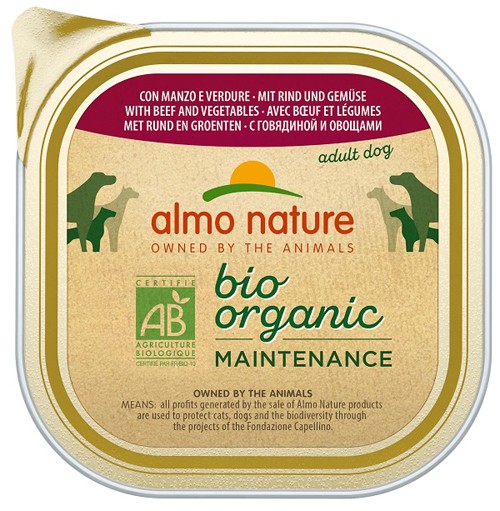 Daily menu bio dog manzo e verdure alimento per cani 300 g