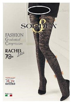 Solidea Rachel collant in pizzo compressione 70 lace antracite 4xl-xl