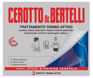 Dr bertelli cerotto termo-attivo con estratti vegetali 3 pezzi
