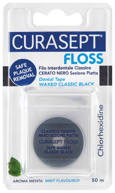 Curasept Floss Cerato Nero Clorexidina filo interdentale 1 pezzo
