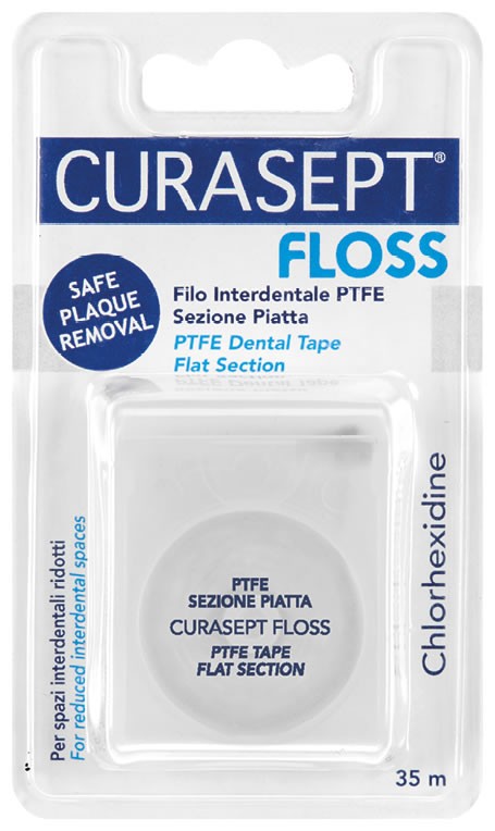 Curasept Floss Ptfe Tape Clorexidina filo interdentale 1 pezzo