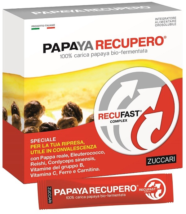Zuccari Papaya Recupero 14 Sticks integratore energetico