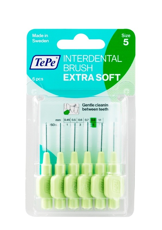 Tepe Scovolino Xsoft Verde 0,8 con collo flessibile 6 pezzi