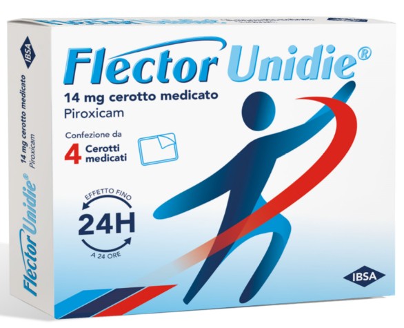 Flector unidie 4 cerotti medicati a base di piroxicam 14 mg