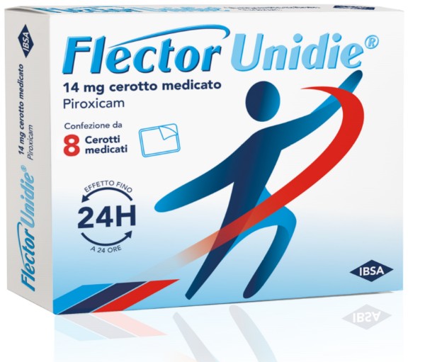 Flector unidie 8 cerotti medicati con piroxicam 14 mg