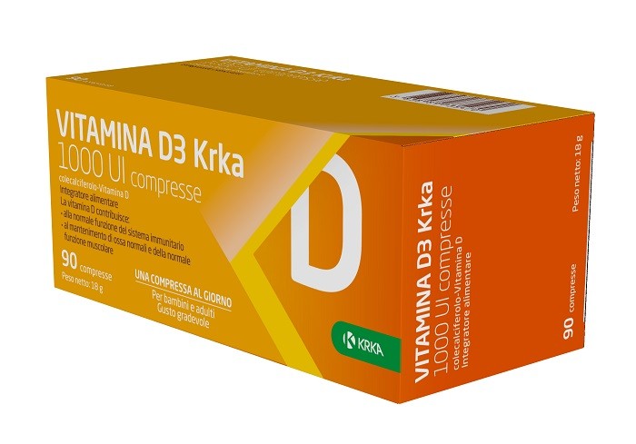 Krka Farmaceutici Vitamina D3 Krka 1000 Ui 90 Compresse