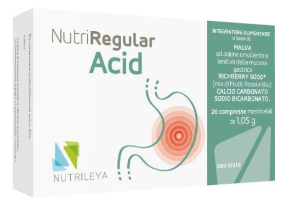 Nutrileya Nutriregular Acid integratore 20 Compresse Masticabili
