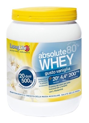 Longlife Absolute Whey Vaniglia Integratore 500 G
