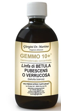 Dr Giorgini Gemmo 10+ Betulla B Linfa 500 Ml Liquido Analcolico
