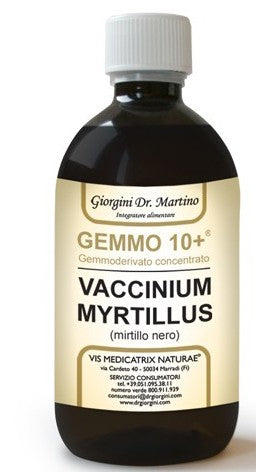 Dr Giorgini Ser-vis Gemmo 10+ 500 ml Mirtillo Nero Liquido Analcolico l