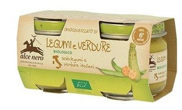 Alce Nero Omogeneizzato Legumi E Verdure Bio 2 X 80 G