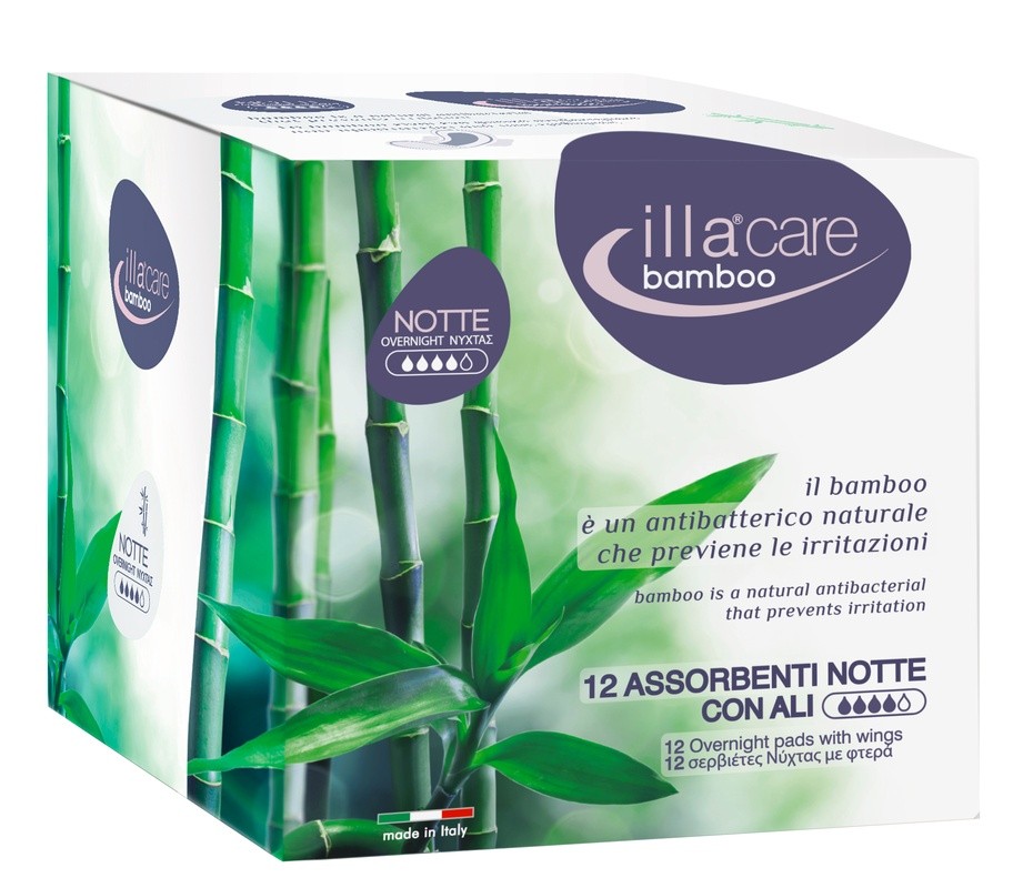 Pietrasanta Pharma Illa Care Bamboo Assorbente Notte 12 Pezzi