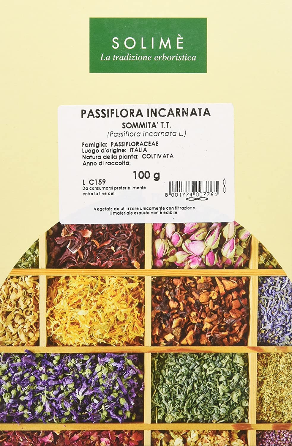 Solime' Passiflora Incarnata Sommita' taglio tisana 100gr