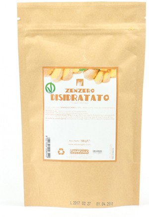 Erbavoglio Zenzero Disidratato 100 G A Fette Senza Zucchero