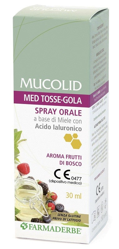 Farmaderbe Mucolid Med Tosse Gola Spray Orale 30 Ml