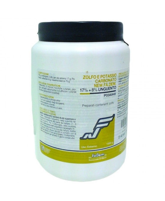 Zolfo E Potassio Carbonato New.Fa.Dem Unguento 1000g