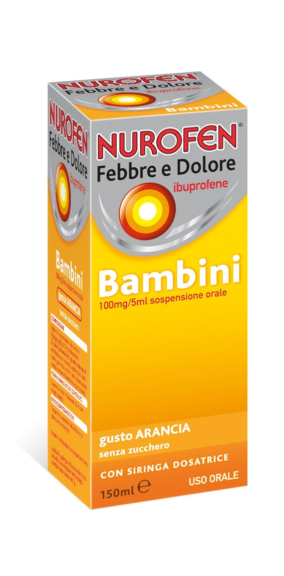 Nurofen Febbre Dolore*bambini100mg/5ml Arancia