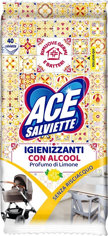 Fater Ace Salviette Igienizzanti Sgrassanti 40 Pezzi