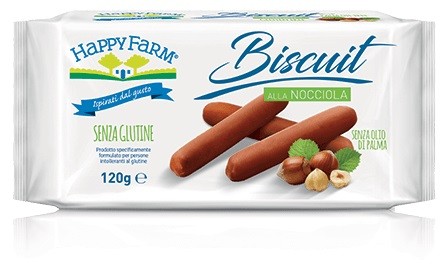 Happy Farm Biscuit Nocciola Senza Glutine 120 G