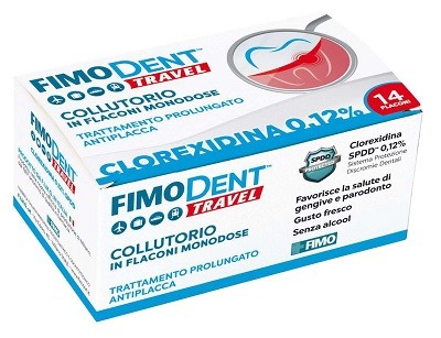 Fimodent Travel Collutorio Clorexidina 0,12% 14 Flaconcini 10 Ml