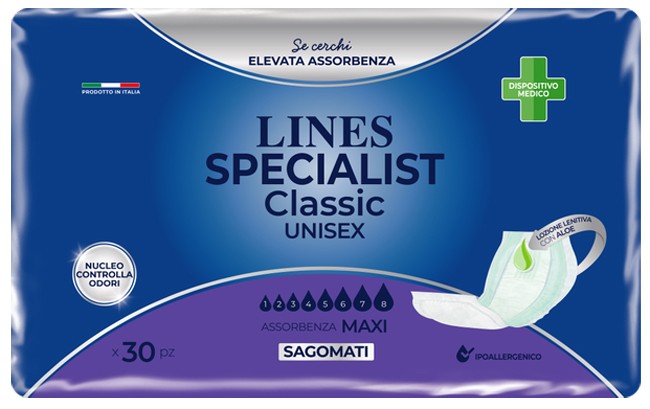 Lines Special Classic Pannolone Sagomato Maxi 30 Pezzi