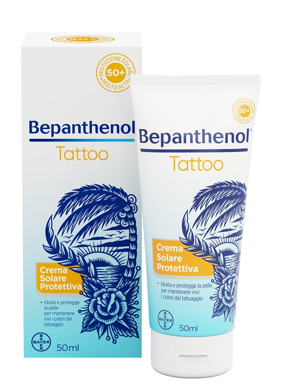 Bayer Bepanthenol Tattoo Crema Solare Protettiva Spf50+ 50 Ml