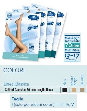 Sauber Collant 70 Denari Maglia Liscia Nero 5 Linea Classica
