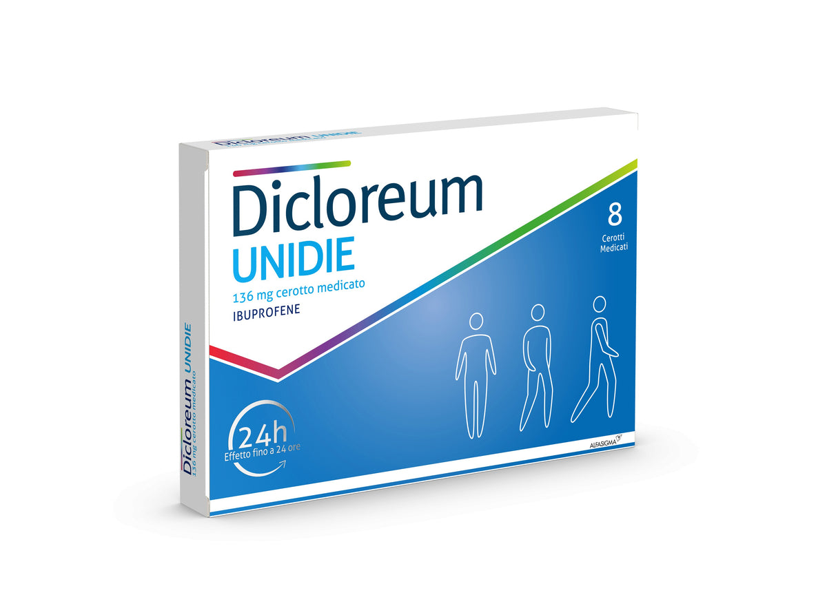 Alfasigma Dicloreum unidie 8 cerotti 136 mg