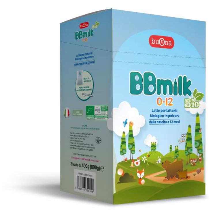 BBmilk 0-12 Bio polvere Latte dalla nascita 2 buste 400 gr