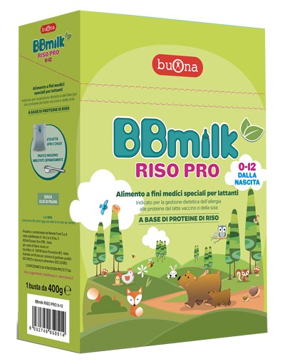 BBmilk Riso Pro latte 0-12 mesi busta da 400 grammi