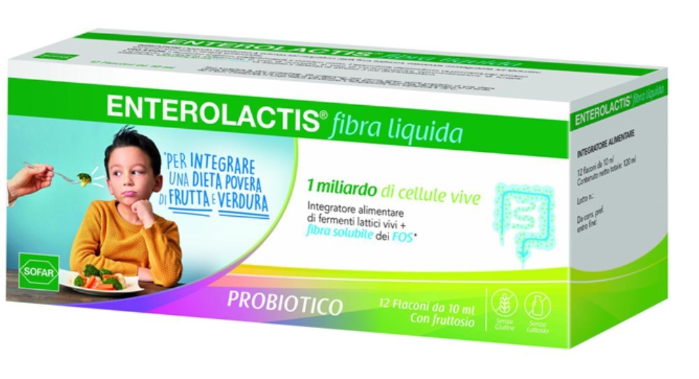Sofar Enterolactis fibra liquida 12 flaconcini da 10 ml