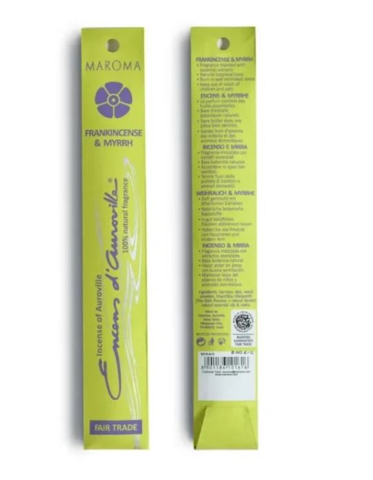 Encens D'Auroville Mirra Incenso e Mirra 10 Bastoncini