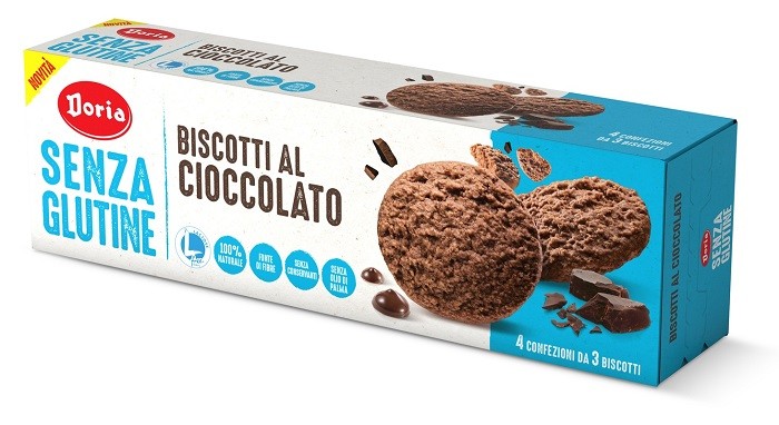 Doria biscotti cioccolato senza glutine 4x37,5 g