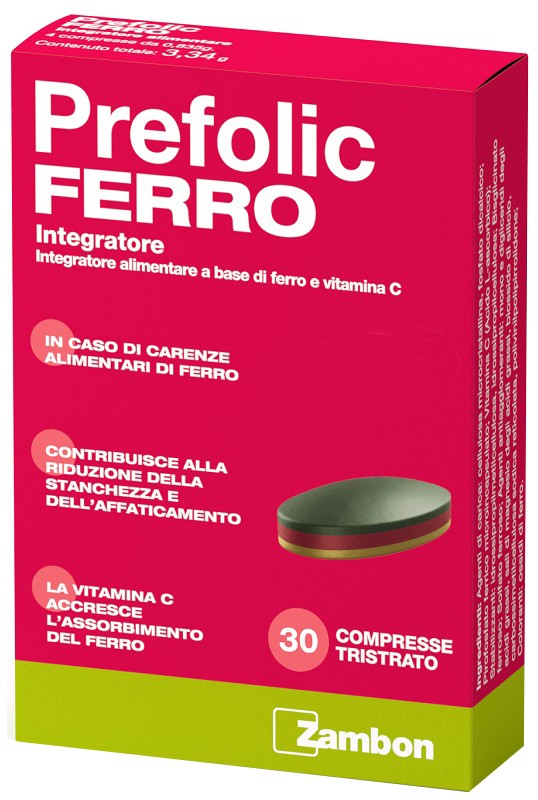 Zambon Prefolic ferro integratore 30 compresse