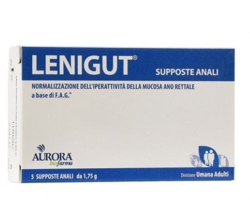 Lenigut supposte anali aurora biofarma 5 pezzi