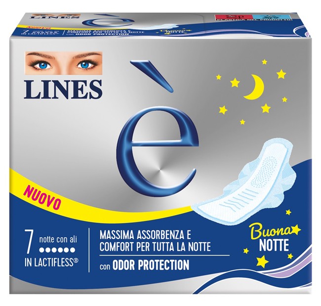 Fater Lines E' Notte Downcount assorbenti con ali 7 Pezzi