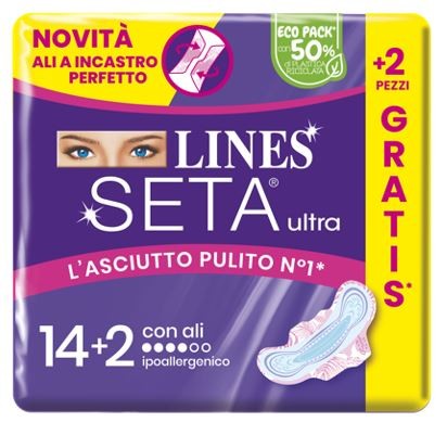 Fater Lines Seta Ultra Assorbenti Ali 14+2 Pezzi