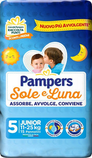 Pampers Sole&luna Junior pannolini 15 Pezzi
