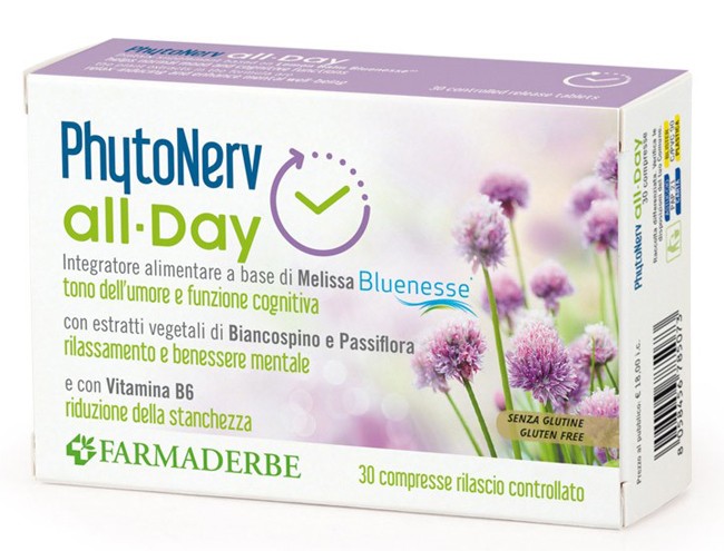 Farmaderbe Phytonerv All Day integratore 30 Compresse