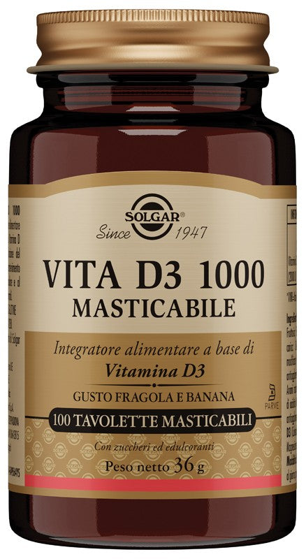 Solgar It. Multinutrient Vita D3 1000 100 Tavolette Masticabili
