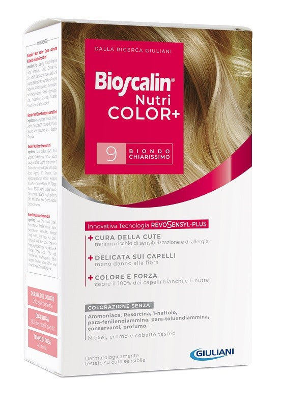 Giuliani Bioscalin Nutricolor Plus 9 Biondo Chiarissimo Crema Colorata 40ml