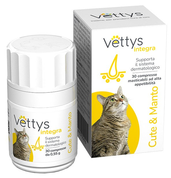 Pharmaidea Vettys Integra Cute&manto Gatto 30 Compresse Masticabili